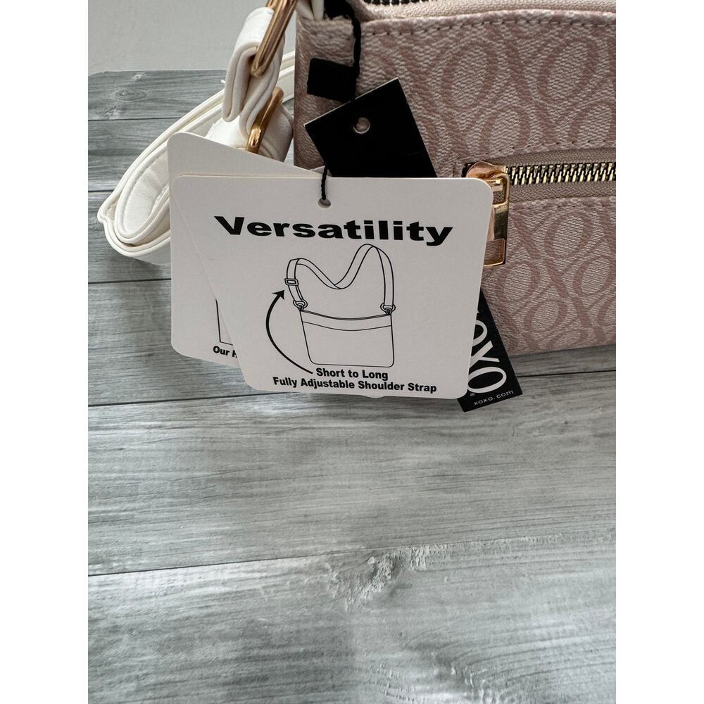 XOXO Vegan Leather Crossbody Bag With Adjustable Strap & Gold Accents - Picture 6 of 7